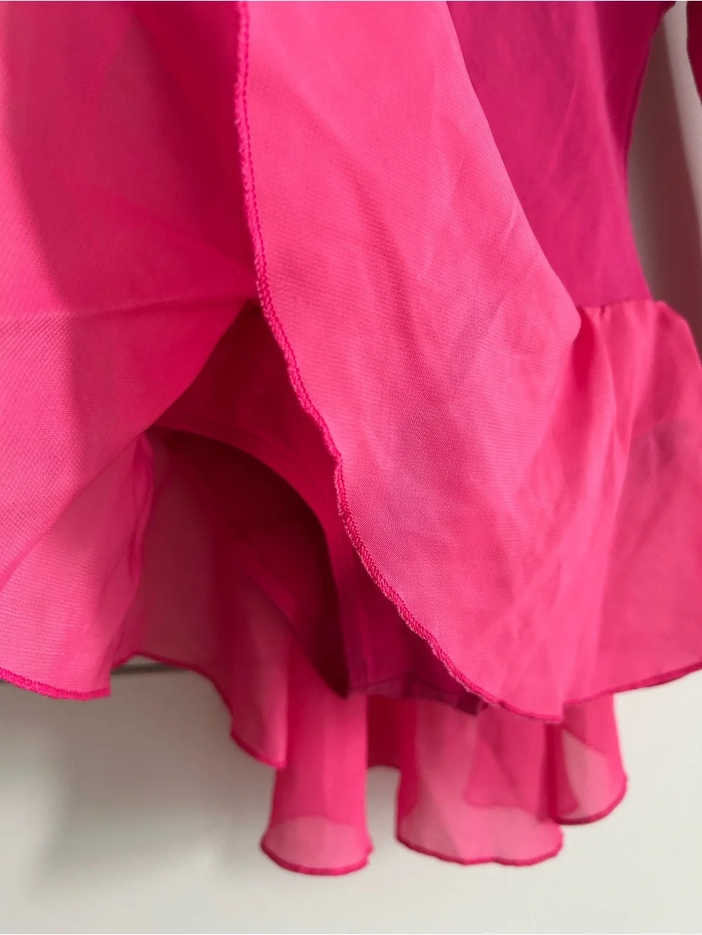 Girls Dark Pink Long Sleeve Dance Practice Dress - Size 120 (6/7)